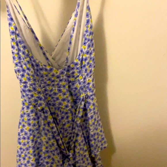 Small Purple flowered romper w/ adjustable straps - Picture 2 of 2